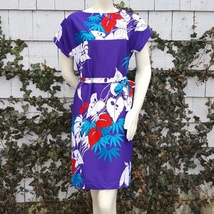 Vintage Hilo Hattie Hawaiian Tropical Dress